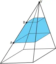 uma pirâmide hexganal regular foi seccionada por um plano paralelo à base e  a pirâmide , obtidos após a 